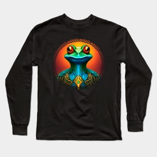 Froggy Animal Spirit (15) - Trippy Psychedelic Frog Long Sleeve T-Shirt